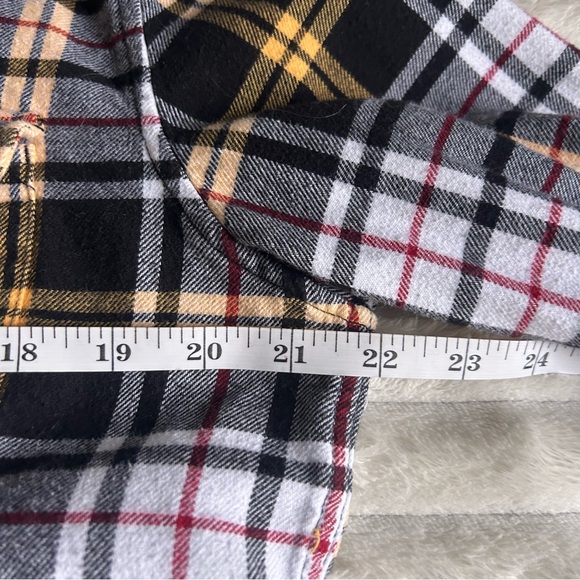 American Eagle Mens Medium Yellow Plaid Classic Fit Long Sleeve Button Up Shirt - Picture 6 of 6